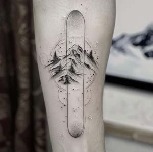 8. Shining-Snowboard-Tattoo