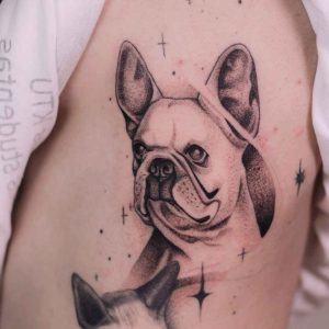 Dotwork-Pitbull-Tattoo