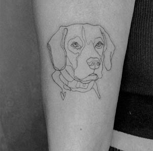 Lineart Minimal Beagle