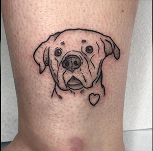 Lineart Rottweiler Tattoo