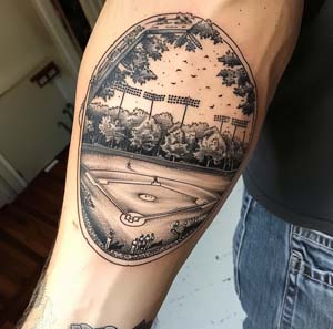 Baseball Field Tattoo