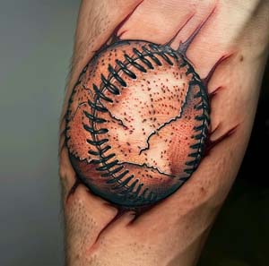 The Baseball Stitch Tattoo