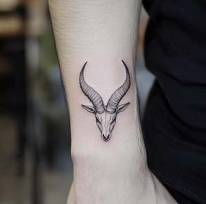 15. Capricorn Tattoo on Wrist