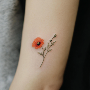 11_Small_Red_Poppy_Flower_Tattoo_With_A_Bud