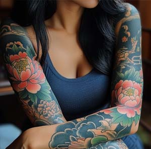 1_Japanese_Peony_Sleeve_Tattoo